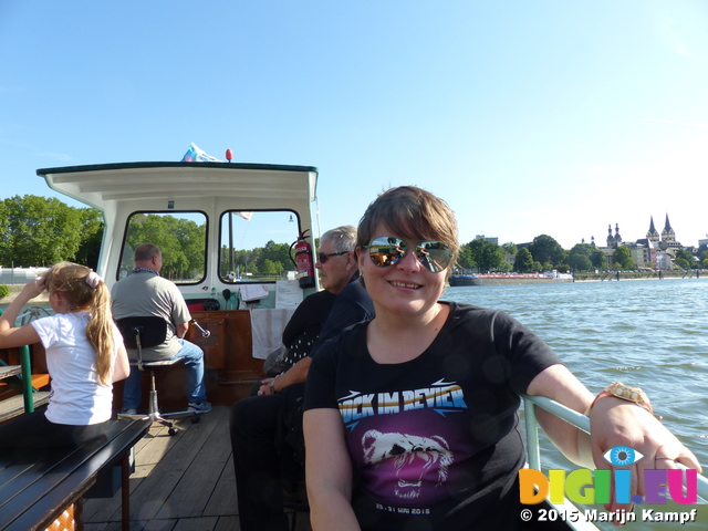 FZ016048 Jenni on ferry over Mozel by Koblenz